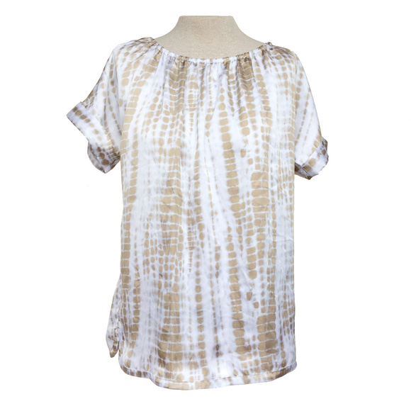 Michael Kors Satin Crocodile Print Shirt S - Picture 1 of 5